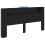 VidaXL vidaXL Storage Headboard with LED Black Oak Engineered Wood 2