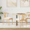 VidaXL vidaXL Dining Chair 2 pcs Natural and White Solid Rubberwood 1