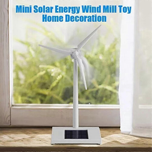 Solar Windmill Model: Desktop Decor Craft for Kids, Education & Wind Power Generation 1