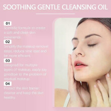 (3pcs) Gentle Cleansing OilCleanser for All Skin Types, Hydrating, Soothing & Refreshing, Removes Waterproof Makeup&Pore Clogging Impurities
