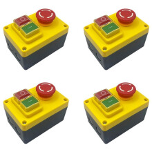 4X KJD17D 250V 16A Elektromagnetisk Tryckknappsbrytare Nödstoppsbrytare för Elektriska Verktyg och Verktygsmaskiner