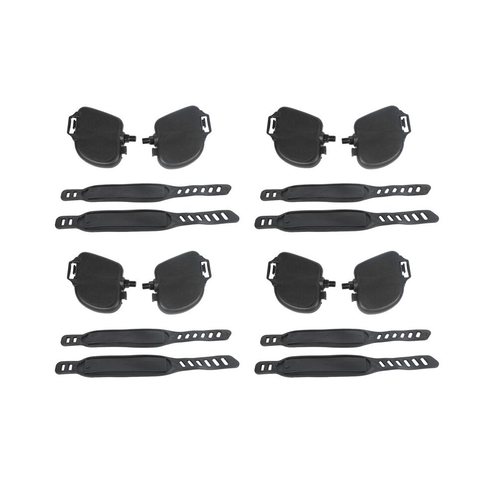 4Pair Exercise Bike Pedal Widened Bicycle Pedal With Pedal Straps For Exercise Bike Stationary Cycle Home 4713765820078