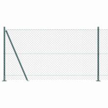 vidaXL Welded Wire Fence with Concrete Base 10 x 1.2 m Green Mesh