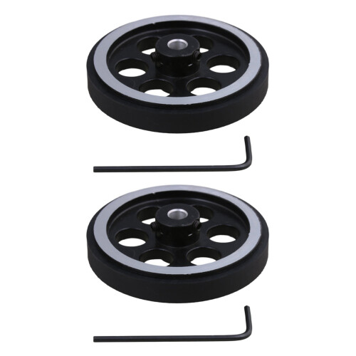 2pcs 200X6mm Industrial Aluminum Rubber Measuring Rotary Encoder Meter Wheel