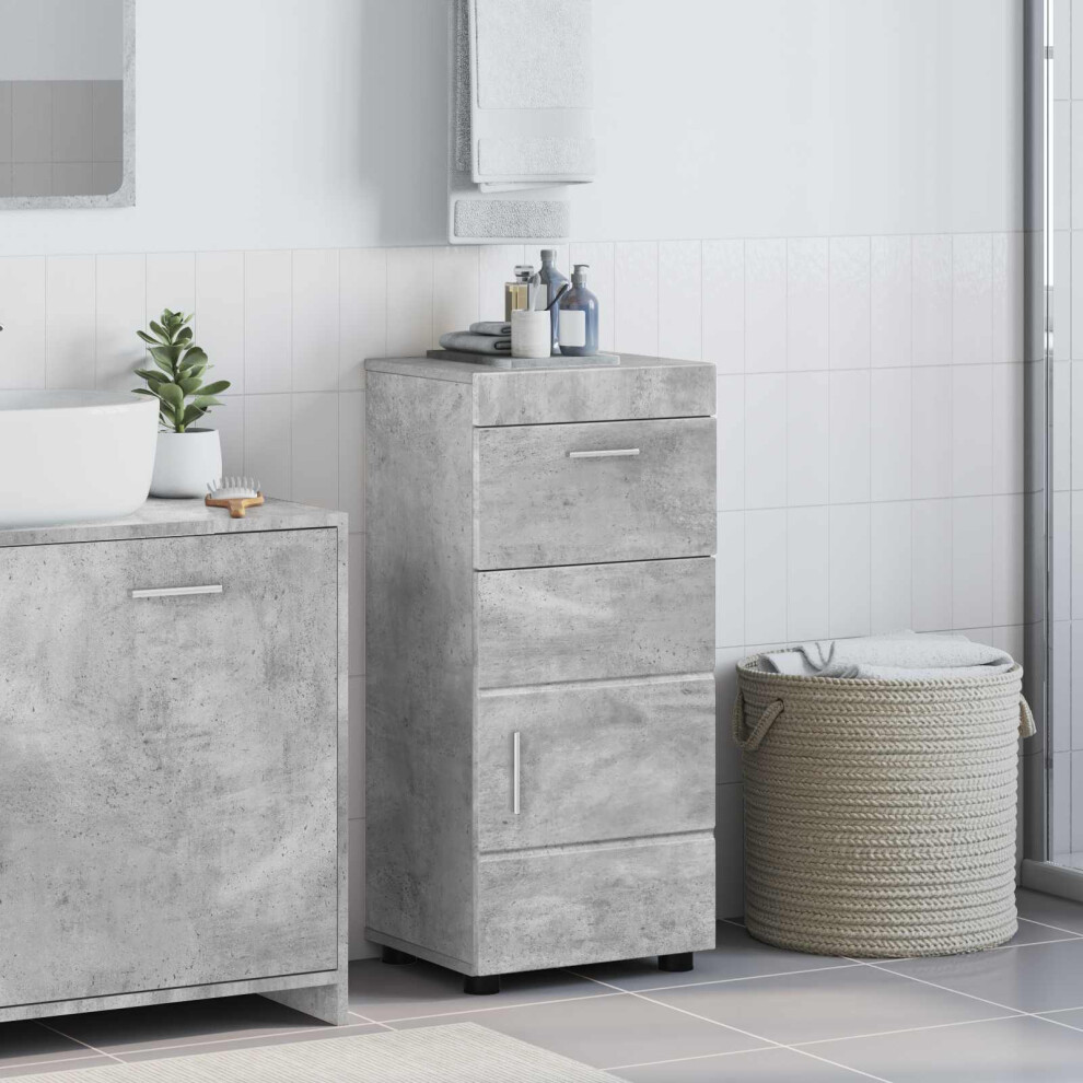 Vidaxl Bathroom Cabinet Set Tulum Concrete Grey 37 X 31.5 X 82 Cm