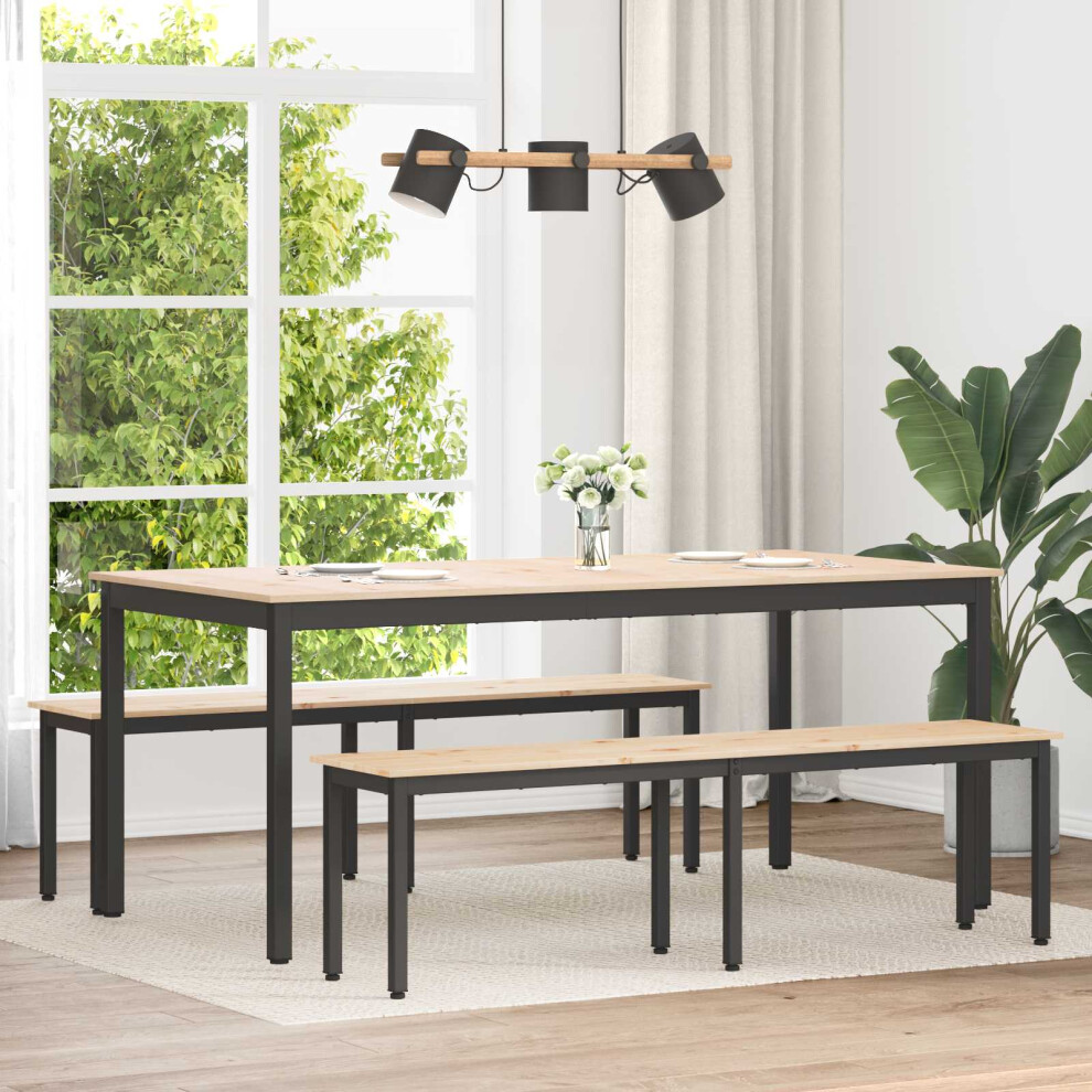 Vidaxl Bench Natural 160 X 35 X 45 Cm Solid Pine Wood