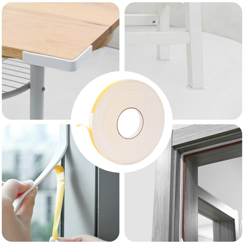 Vidaxl Self-Adhesive Foam Tape White 15Mm X 10M Cr Foam