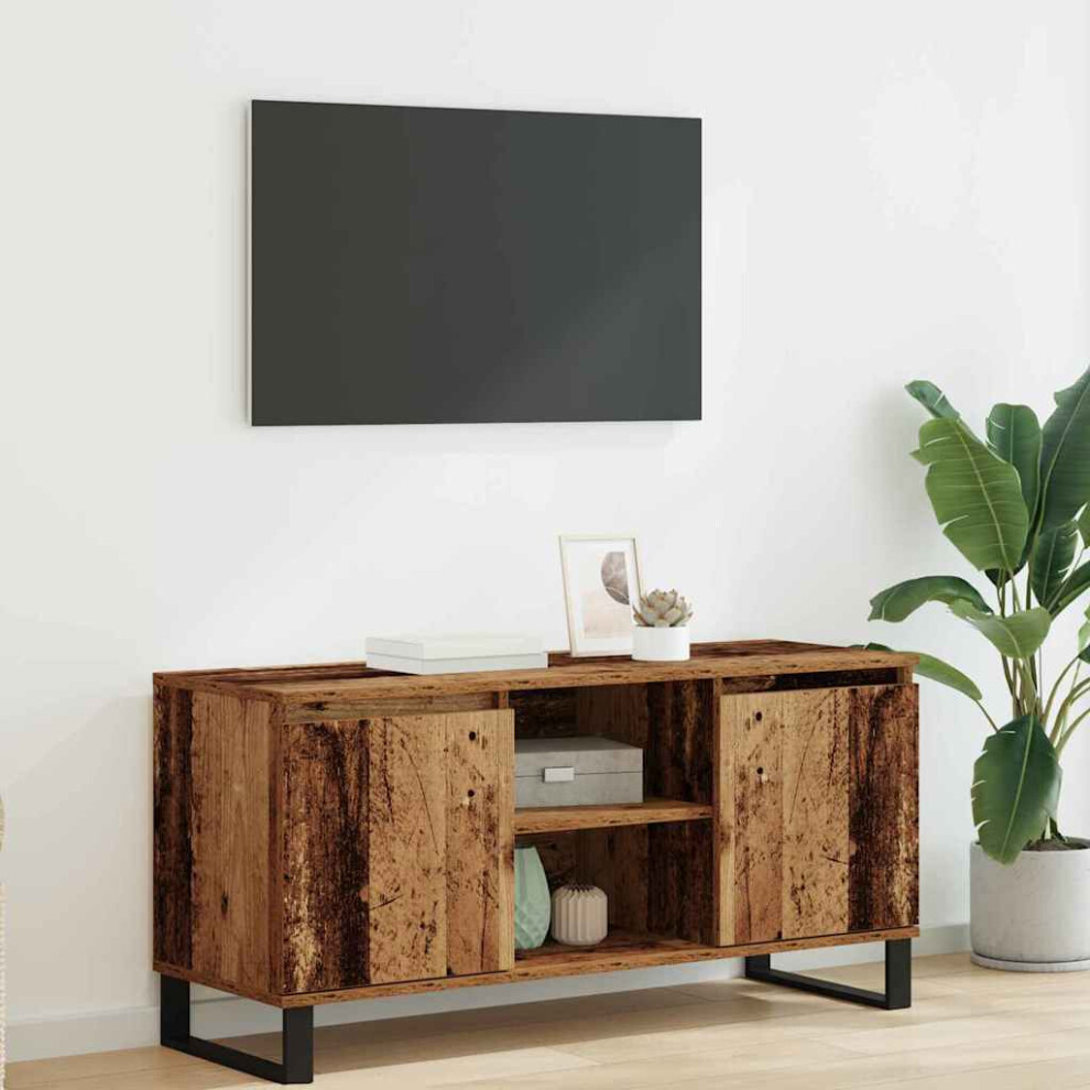 Vidaxl Tv Cabinet Old Wood 104 X 35 X 50 Cm Engineered Wood