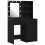 VidaXL vidaXL Dressing Table Set with Drawer 2 pcs Black Oak Engineered Wood 2