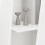 VidaXL vidaXL Side Shelf White 33 x 32 x 100.5 cm Engineered Wood 4