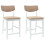 VidaXL vidaXL Dining Chairs 2 pcs White 48 x 49 x 95 cm Solid Rubber Wood 2