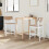 VidaXL vidaXL Dining Chairs 2 pcs White 48 x 49 x 95 cm Solid Rubber Wood 3