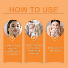 (1Pcs) Vitamin C Gentle Face Scrub, Brightening Daily Face Exfoliator for All Skin Types - Softens & Smooths Skin with Vitamin C