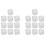 20Pcs Acrylic Box Trays for 0.39Inch 10mm Elements Cubes Clear Case Periodic Table Bracket for Elements Collections 1