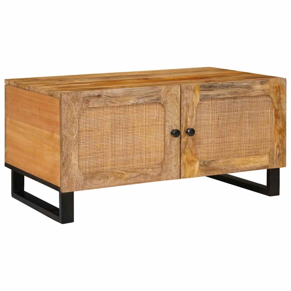 Vidaxl Coffee Table Natural 80 X 50 X 40 Cm Solid Mango Wood