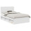 VidaXL vidaXL Bed Frame with Headboard White 120 x 190 cm Solid Pine Wood 2