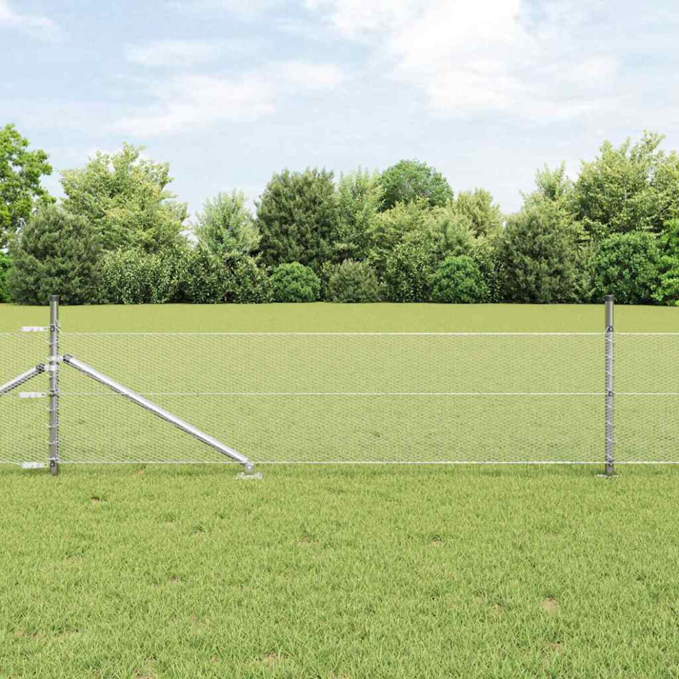 Vidaxl Welded Wire Fence With Spikes 10 X 0.5 M (W X H)