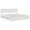 VidaXL vidaXL Bed Frame with Headboard White 200 x 200 cm Solid Pine Wood 3