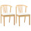 VidaXL vidaXL Dining Chair 2 pcs Natural and White Solid Rubberwood 2