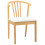 VidaXL vidaXL Dining Chair 2 pcs Natural and White Solid Rubberwood 3