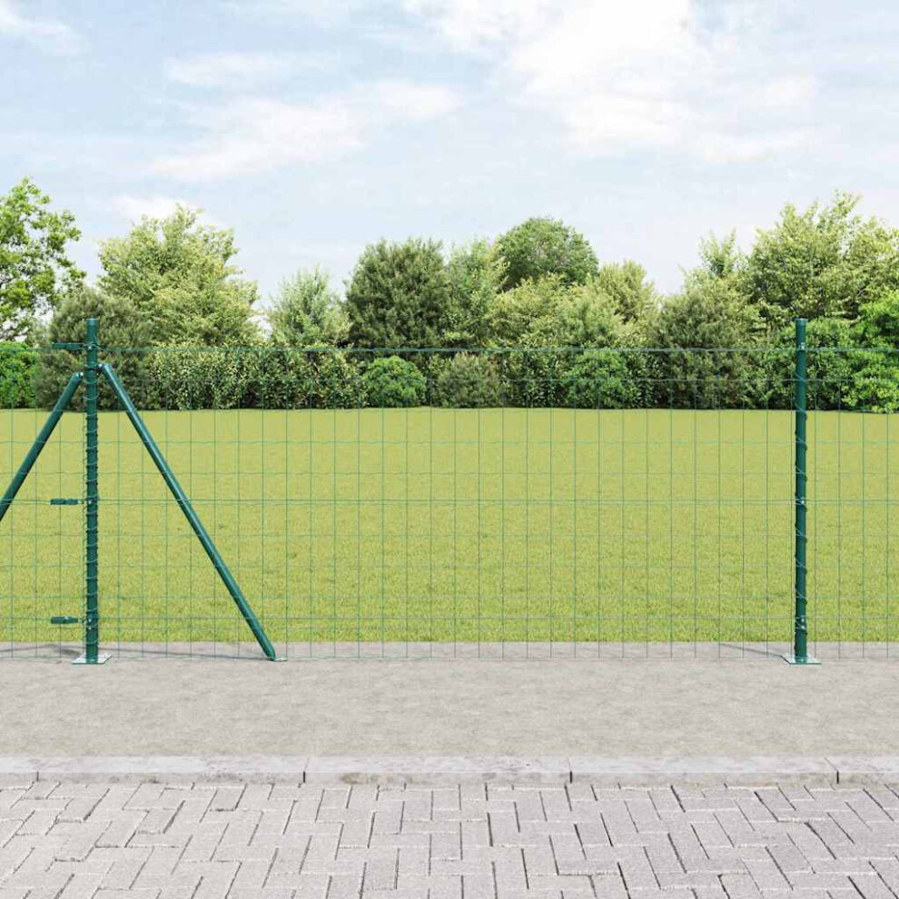 Vidaxl Welded Wire Fence With Concrete Base 10 X 0.8 M (W X H)