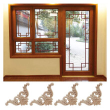 20 Pièces Bois Sculpture Décalcomanie Bois Sculpté Moulures Coin Applique Maison Porte Décor Sculpture Sur Bois