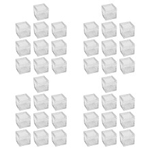 40Pcs Acrylic Box Trays for 0.39Inch 10mm Elements Cubes Clear Case Periodic Table Bracket for Elements Collections
