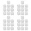 40Pcs Acrylic Box Trays for 0.39Inch 10mm Elements Cubes Clear Case Periodic Table Bracket for Elements Collections 1