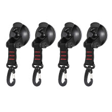 (Spin red 4 pack) 4pcs Vacuum Suctions Cup Hook Strong Self Adhesives Door Wall Hangers Hook for Outdoor and Home Organization