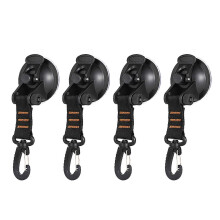 (Spin Orange 4 Pack) 4pcs Vacuum Suctions Cup Hook Strong Self Adhesives Door Wall Hangers Hook for Outdoor and Home Organization