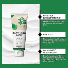 (2PCS) Mugwort Calming Cleanser, Cleanse and Calm Simultaneously, Soothing, Low PH, Moisturizing Face Wash, Cream Type Cleanser