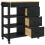 VidaXL vidaXL Kitchen Trolley MONZA Black 84 x 40 x 88.5 cm Solid Pine Wood 4