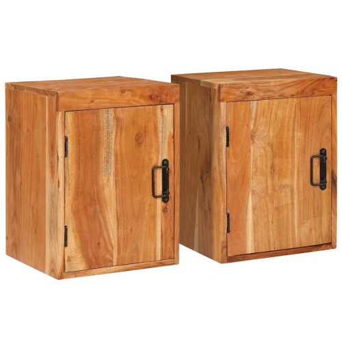 VidaXL vidaXL Bedside Table 2 pcs Brown 35 x 33 x 48 cm Solid Wood Acacia
