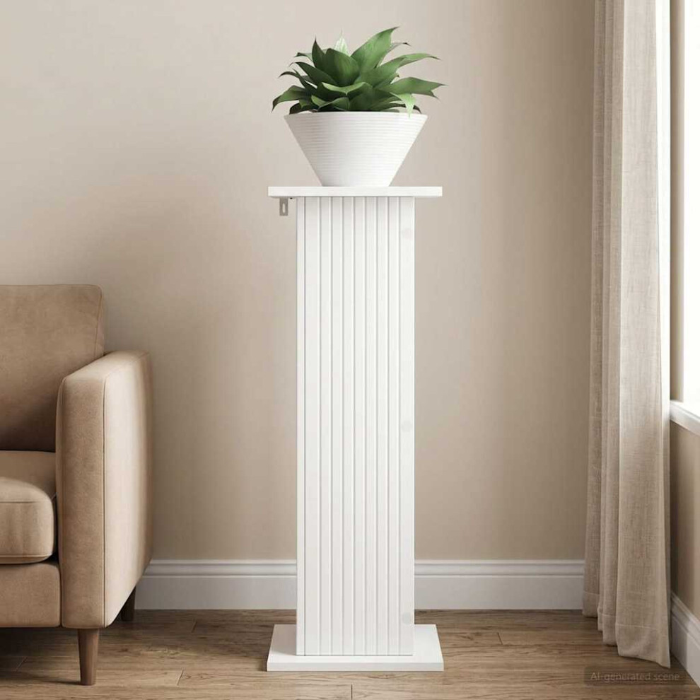 Vidaxl Plant Stand 30.5 X 30 X 80.5 Cm Engineered Wood White