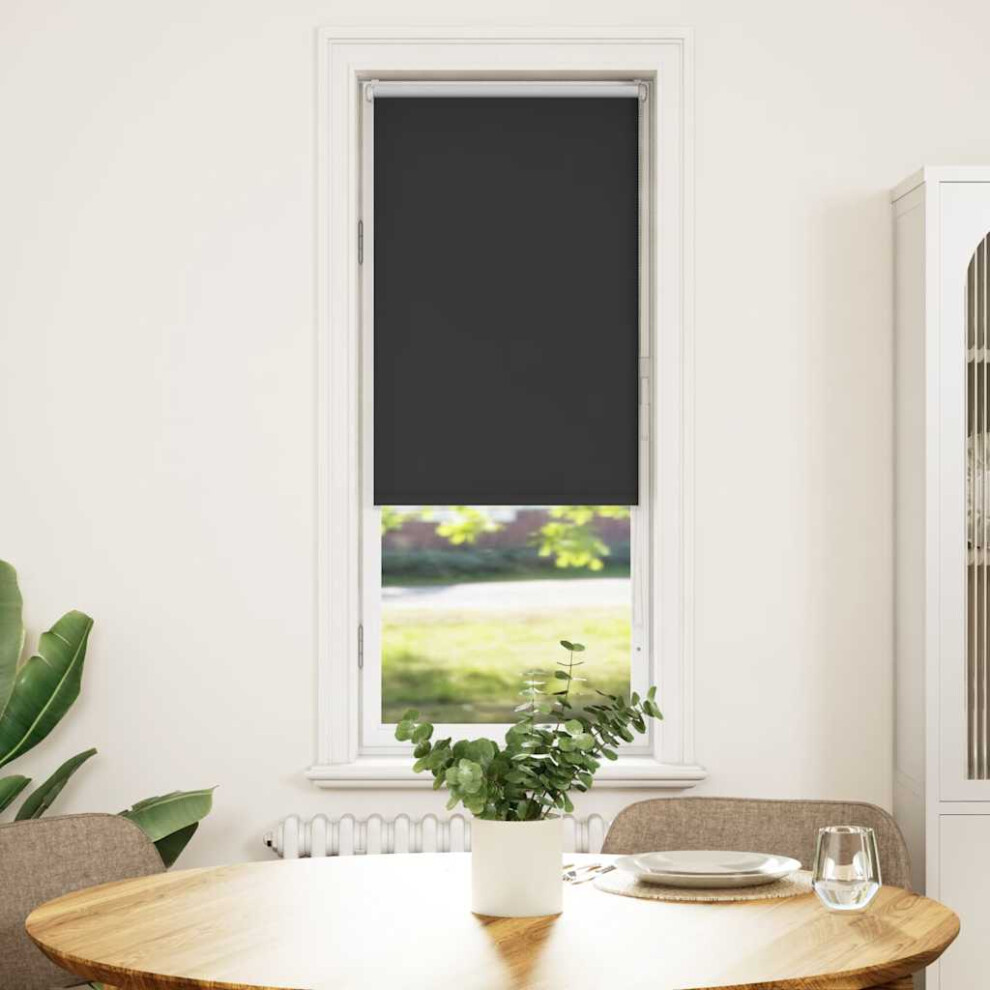 Vidaxl Roller Blind Blackout Black 60X150 Cm Fabric Width 55.7 Cm Polyester
