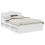 VidaXL vidaXL Bed Frame with Headboard White 140 x 200 cm Solid Pine Wood 2