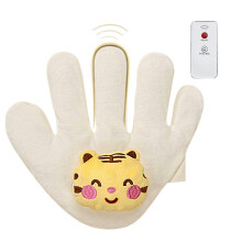 (Tiger right palm wit) Infant Calming Electric Palms Patting Cushions Comforting Sleep Helper Soothes & Sleep Baby Palms Shape Patting Device