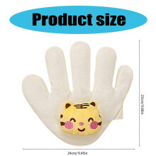 (Tencel Rabbit Left H) Infant Calming Electric Palms Patting Cushions Comforting Sleep Helper Soothes & Sleep Baby Palms Shape Patting Device