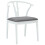 VidaXL vidaXL Dining Chair 2 pcs White and Grey Solid Rubber Wood 4