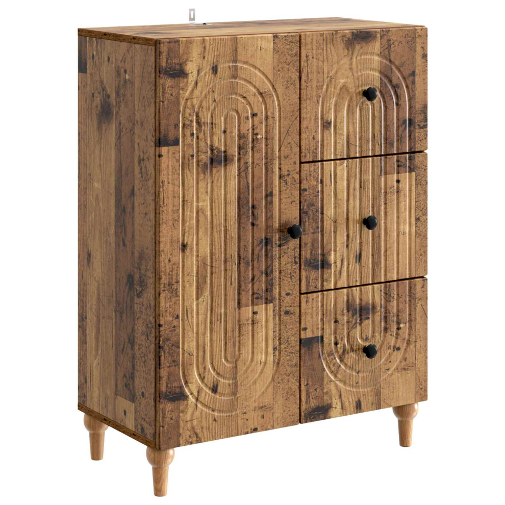 Vidaxl Sideboard Old Wood 66 X 34.5 X 90 Cm Engineered Wood