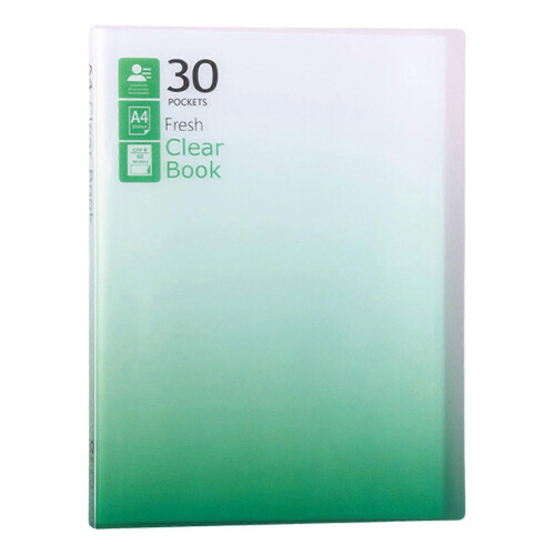 (Emerald 30 pages) 30 Pockets Display Folder Multipurpose Document Project Folder Letter Size Display Folders Book with Protective Sleeve