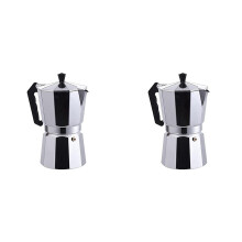 2X Coffee Pot Espresso Maker Moka Pot, Stovetop Espresso Maker for Great Flavored Espresso for Electric Ceramic Stovetop