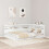VidaXL vidaXL Storage Headboard with Shelf White 150 cm Engineered Wood 1