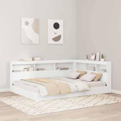 VidaXL vidaXL Storage Headboard with Shelf White 150 cm Engineered Wood
