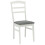 VidaXL vidaXL Dining Chair 2 pcs White and Grey Solid Rubber Wood 4
