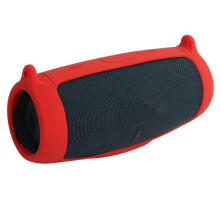 (Red) Silicone Protector Sleeve with Easy Carry Handle, AntiScratch and Waterproof Case for charge 4/5 Speakers yellow