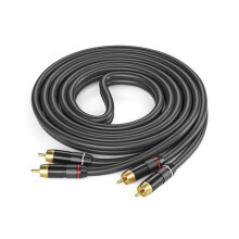 (black straight head) 30cm-10m Stereo Cable 2RCA Aux Cord Wire Double End 2RCA Male Connectors Line for Connecting HDTV HiFi Equipment silver