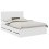 VidaXL vidaXL Bed Frame with Drawer White 150 x 200 cm Engineer Wood 2