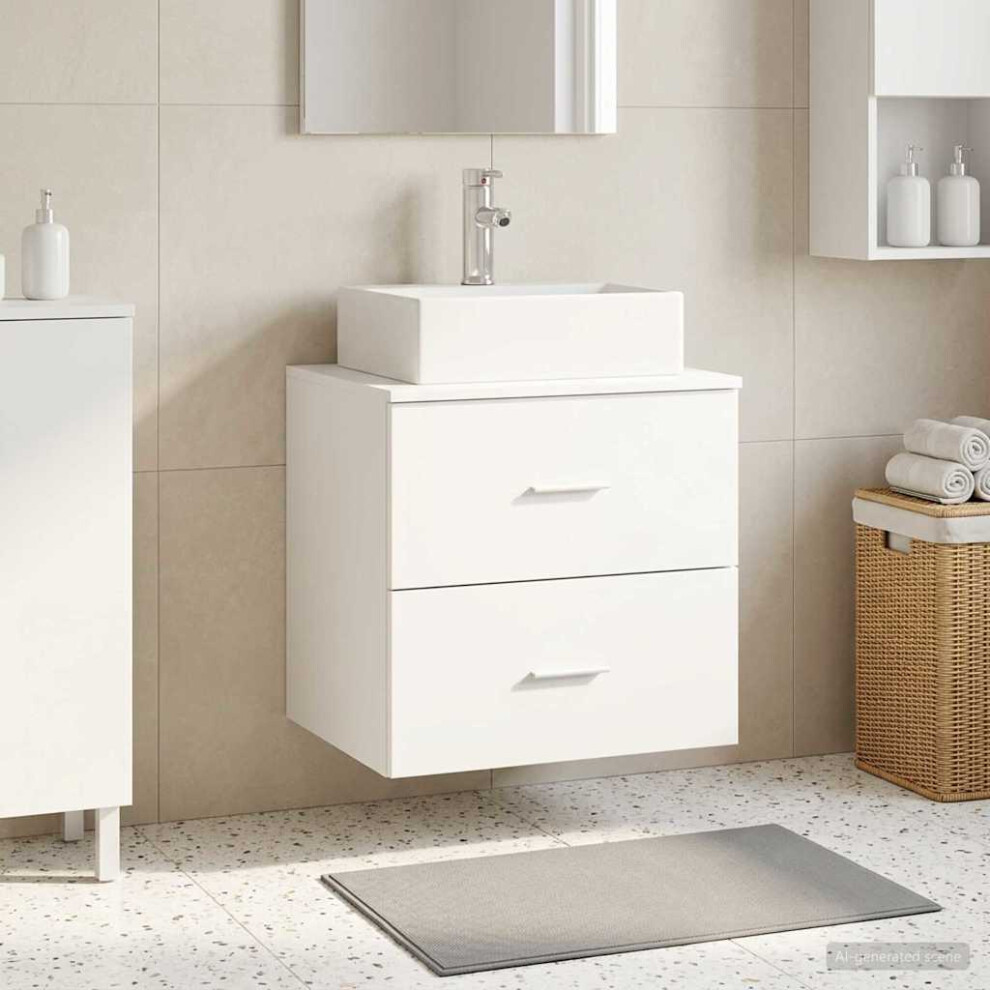 Vidaxl Wall-Mounted Sink Vanity 49.5 X 41 X 62.5 Cm White