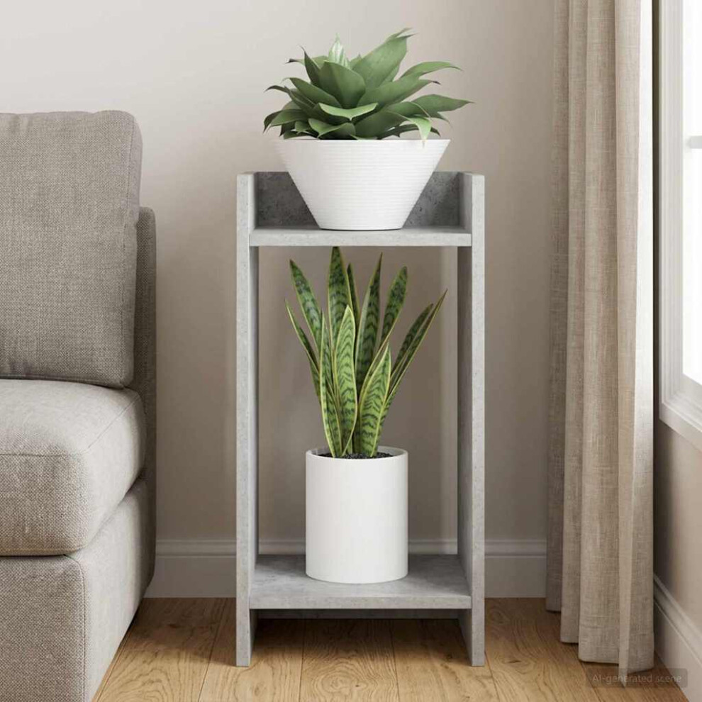 Vidaxl Plant Stand Concrete 30 X 30 X 60 Cm Engineered Wood Grey